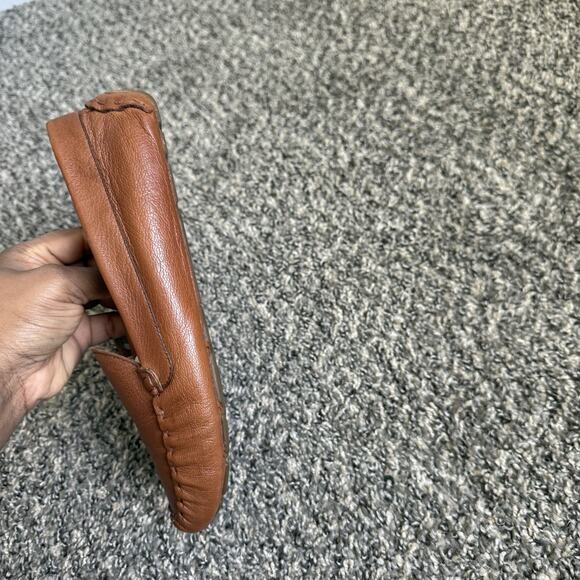 Cole Haan Emmie Drivers 7.5 B Brown Leather Flats Round Toe Shoes Excellent - Picture 3 of 10